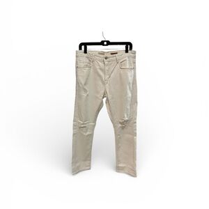 Pilcro Cream Distressed Jeans